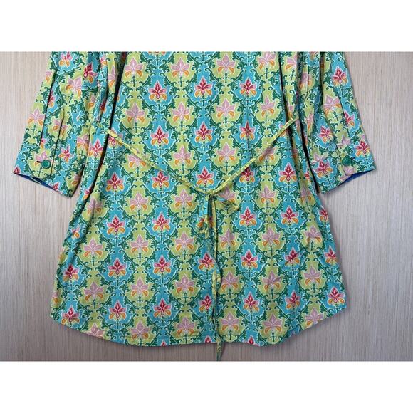 Matilda Jane Green Acres Tunic Top Womens Size Large 3/4 Sleeve Floral Cottage - Picture 8 of 12